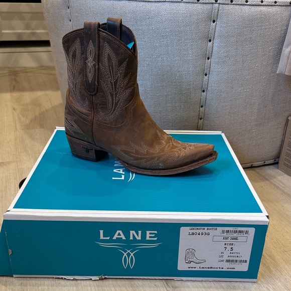 Lane boots Shoes - Brown Leather Western Boot